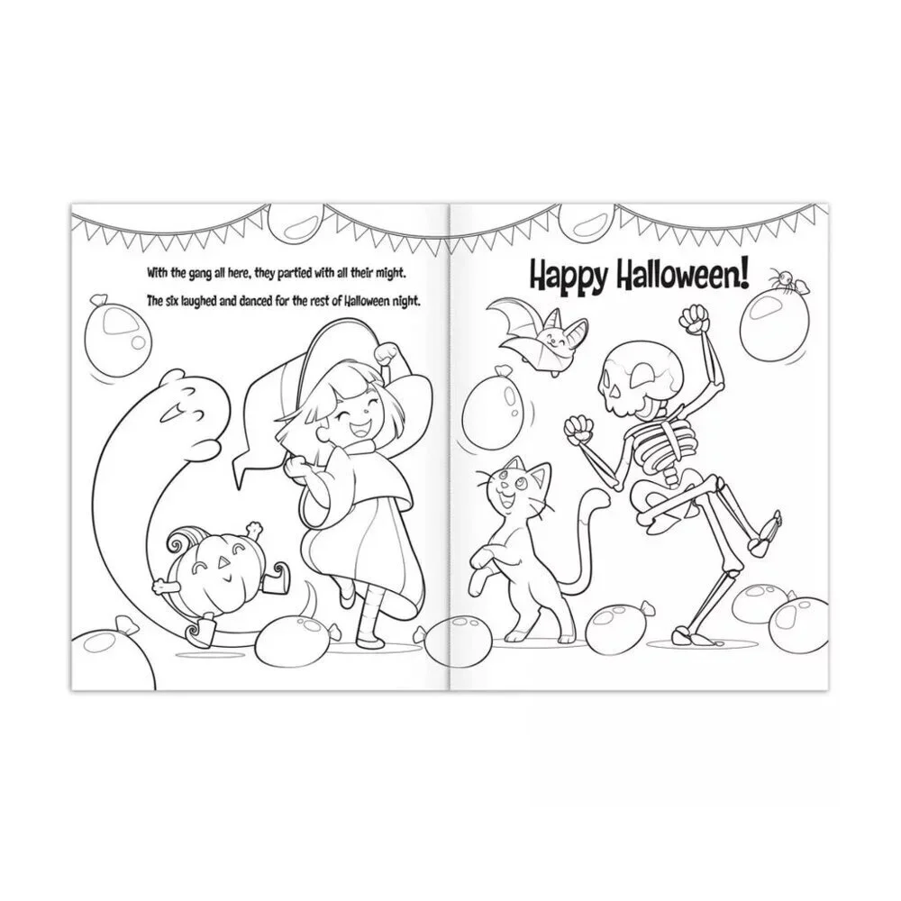 Bendon Counting to Halloween Color and Read Along Book Hardcover Storybook